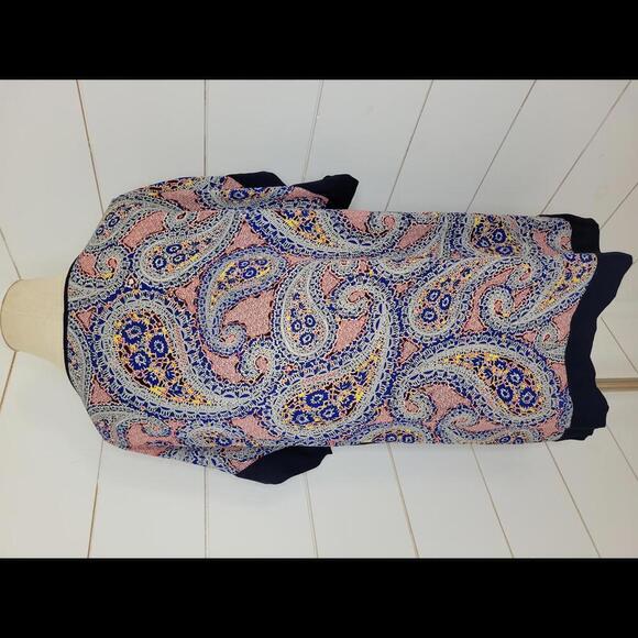 J CREW Small red white & blue paisley tunic cover-up - Picture 2 of 5